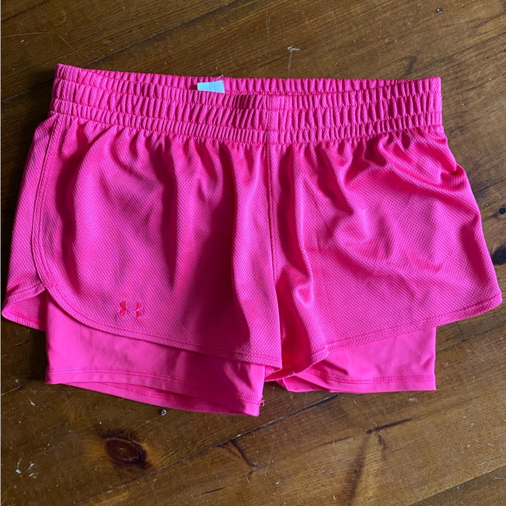 Under Armour, pink shorts